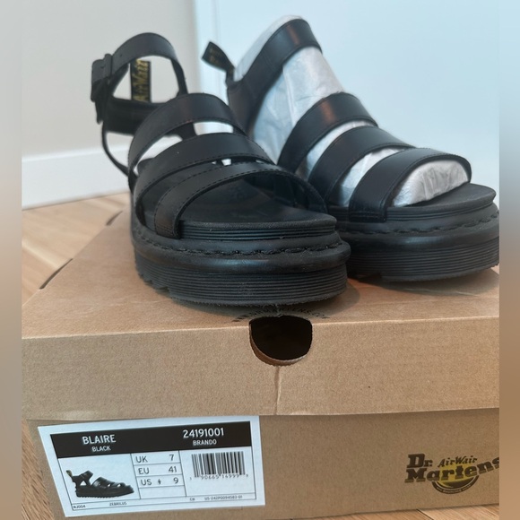 Dr. Martens BLAIRE WOMEN'S BRANDO LEATHER STRAP SANDALS - Women’s Size 9 - Picture 2 of 5